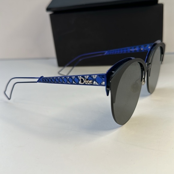 CHRISTIAN DIOR  Metal DioramaClub Sunglasses Black Blue - Picture 6 of 17